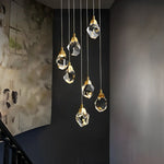Angle Multi-Lights Round Chandelier