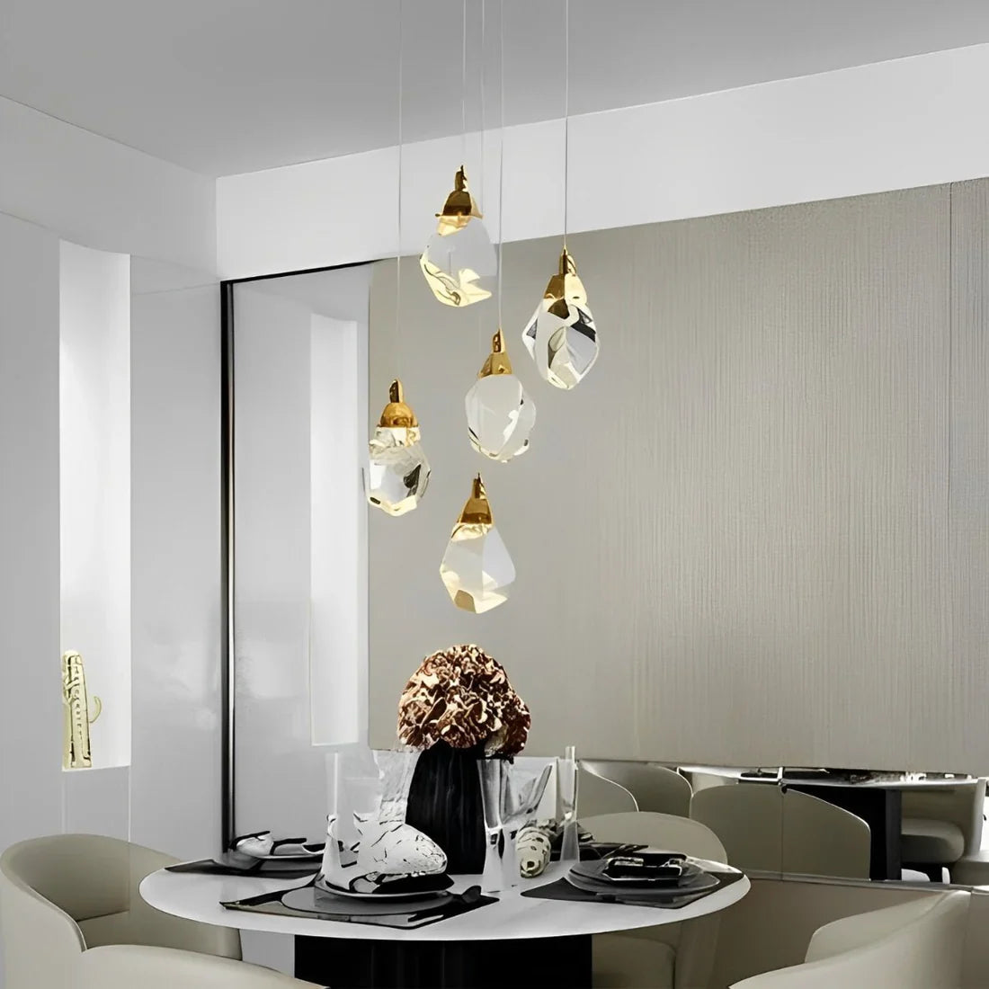 Angle Multi-Lights Round Chandelier
