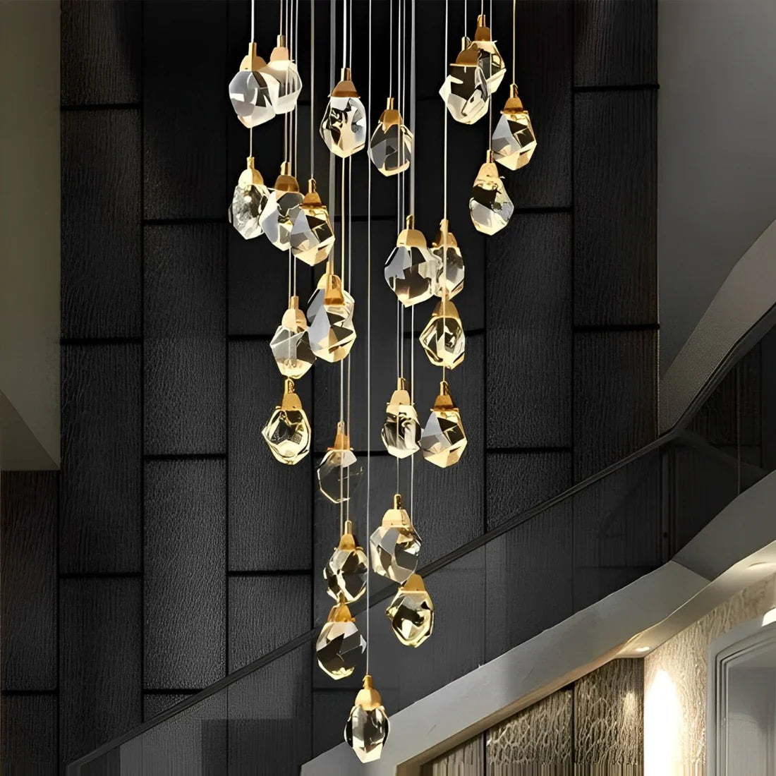 Angle Multi-Lights Round Chandelier