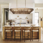 Ghiaccio Glass Oval Chandelier